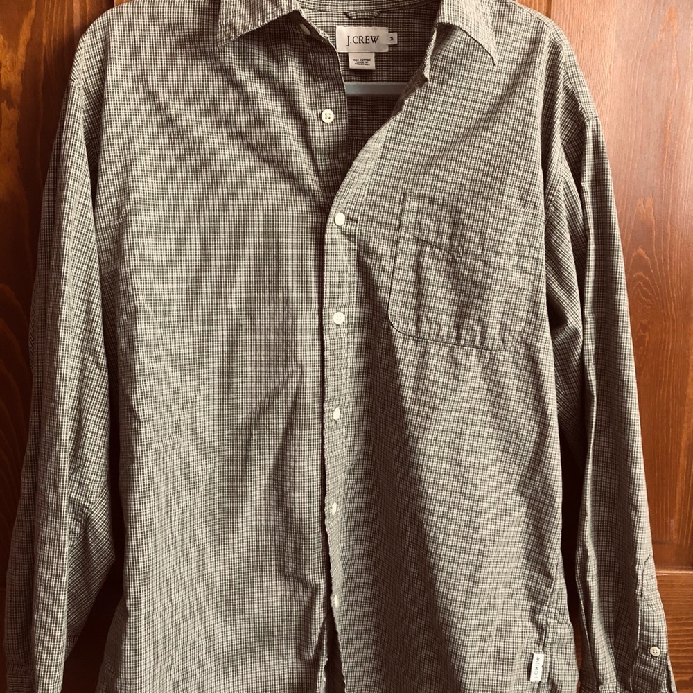 MENS OLIVE GREEN FLANNEL DRESS SHIRT